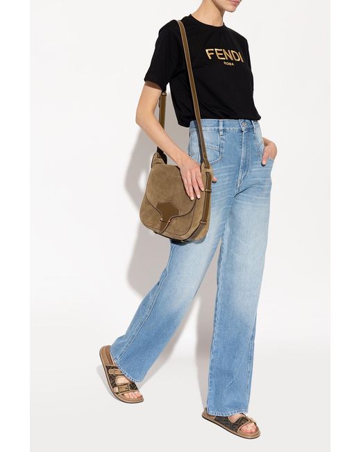 Fendi Brown 'Feel' Slides