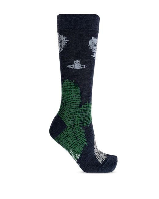 Vivienne Westwood Blue Socks With Logo