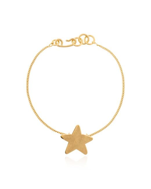 Jil Sander Metallic Bracelet With Pendant
