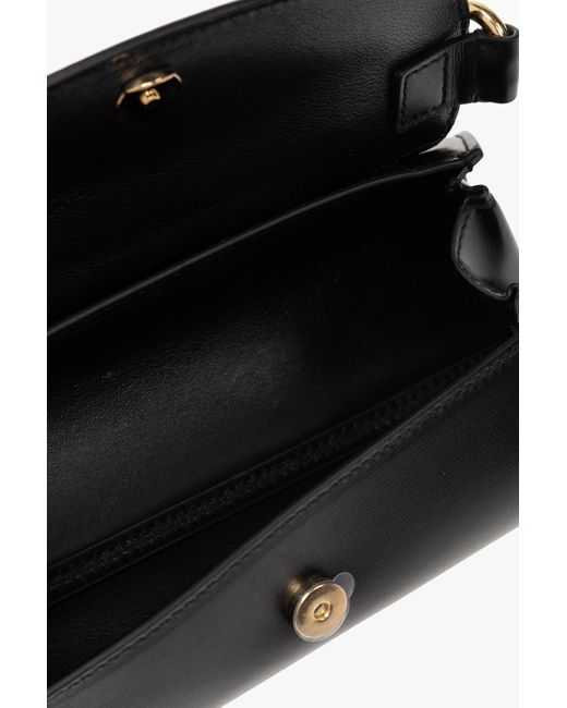Jil Sander Black ‘Cannolo Mini’ Shoulder Bag