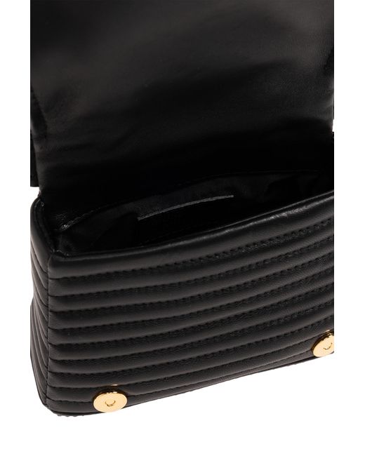 Moschino Black Shoulder Bag With Biker Jacket Motif,
