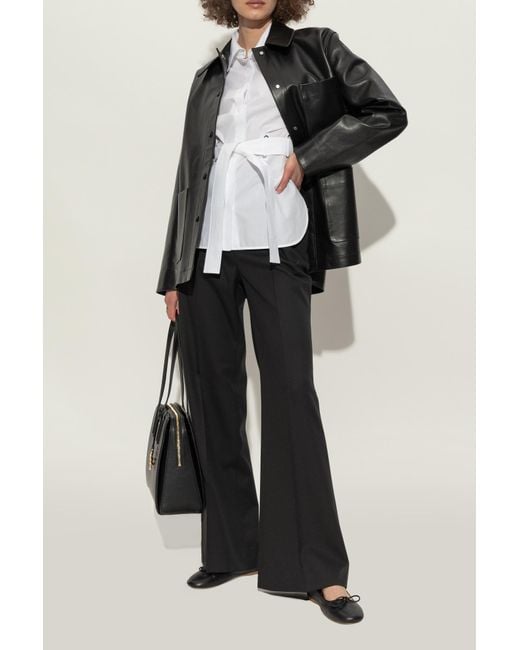 J.W. Anderson Black Leather Ballet Flats
