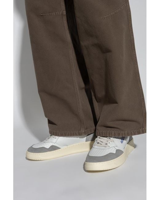 Autry White "Medalist Low" Sports Shoes for men