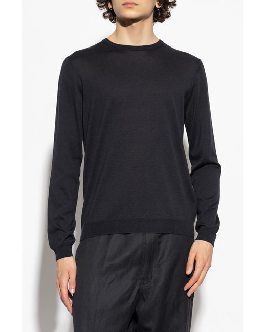 Giorgio Armani Blue Silk Sweater, for men