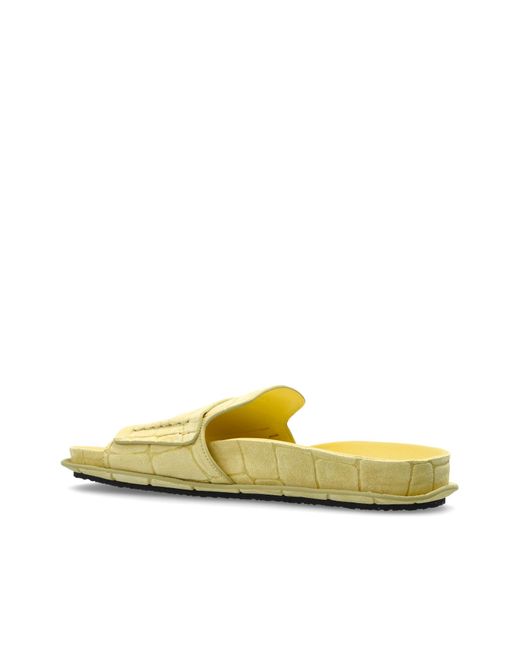 Jacquemus Yellow Suede Slides