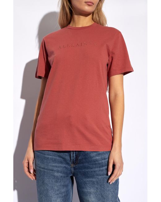 AllSaints Red 'pippa' T-shirt,