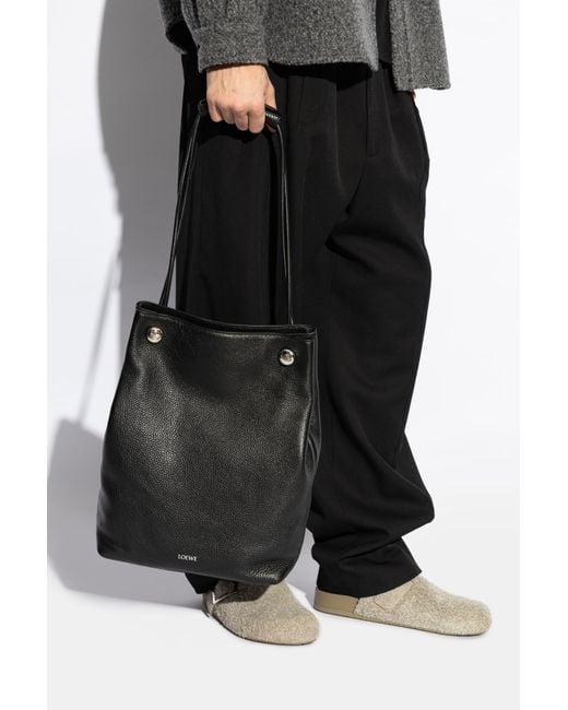 Loewe Black Bag Pebble Hobo Style, for men
