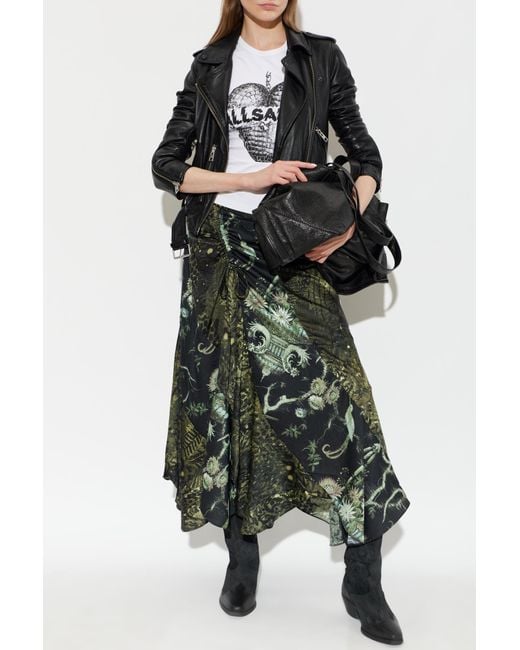 AllSaints Green 'Arleen' Skirt