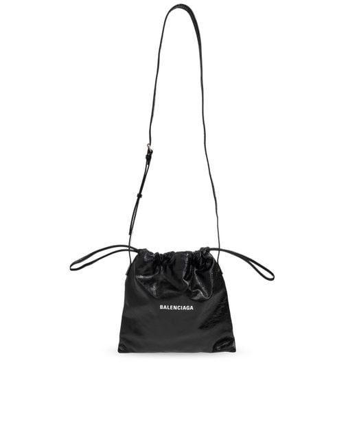 Balenciaga Black Leather Shoulder Bag