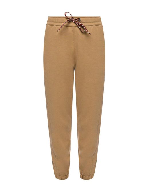 Burberry Natural Branded Sweatpants