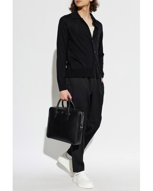AMI Black Wool Cardigan for men