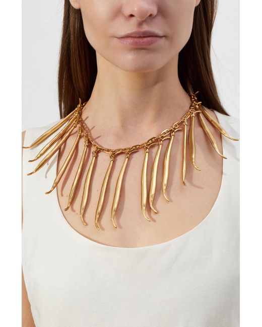 Jacquemus Metallic Brass Necklace