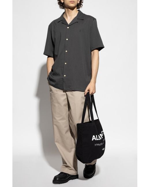 AllSaints Gray "Hudson" Shirt for men