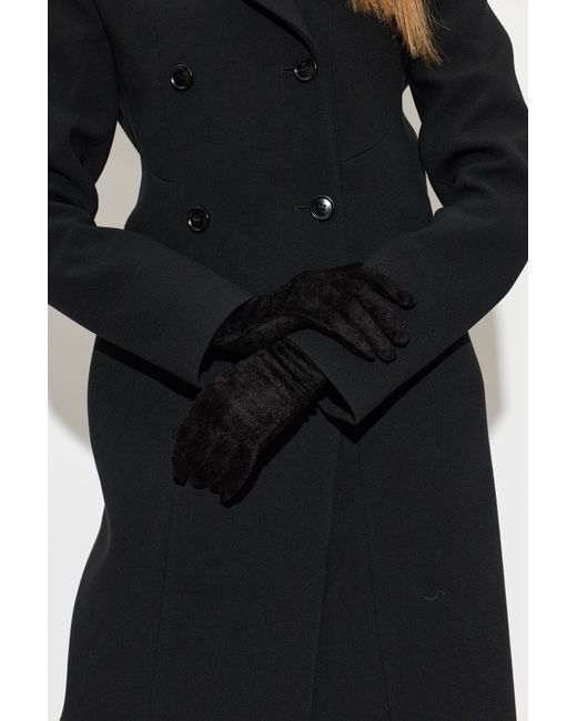 Alaïa Black Long Gloves