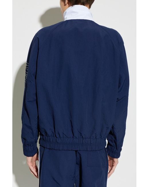 Rhude Blue Jacket With Stand-Up Collar for men