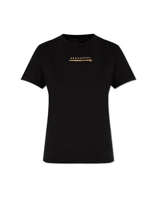 AllSaints Black 'perta' T-shirt,