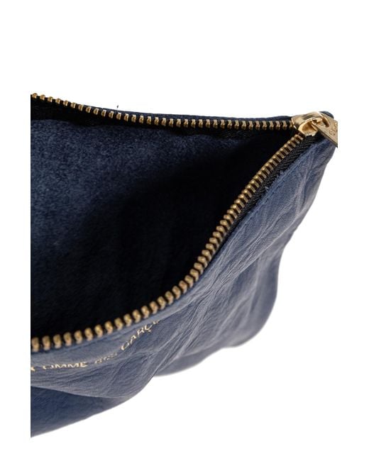 Comme des Garçons Blue Leather Waist Bag