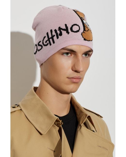 Moschino Black Cap With Logo
