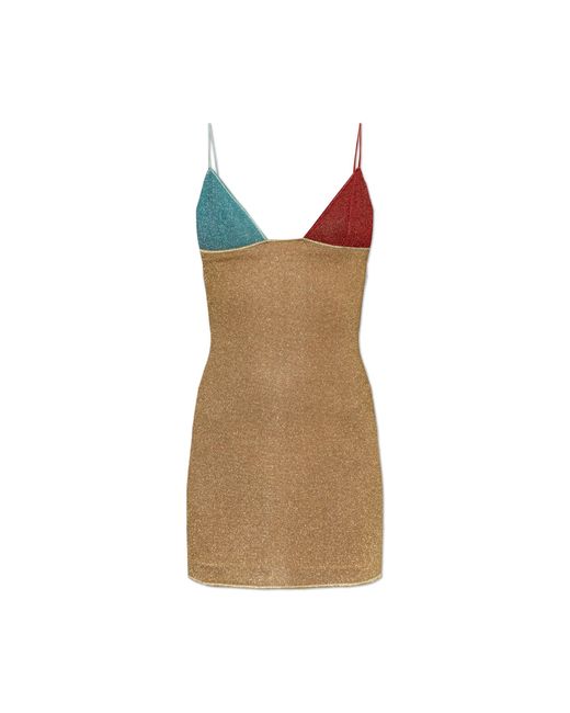 Oseree Metallic Dress With Lurex Thread