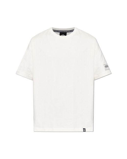 Adidas Originals White T-Shirt With Logo for men