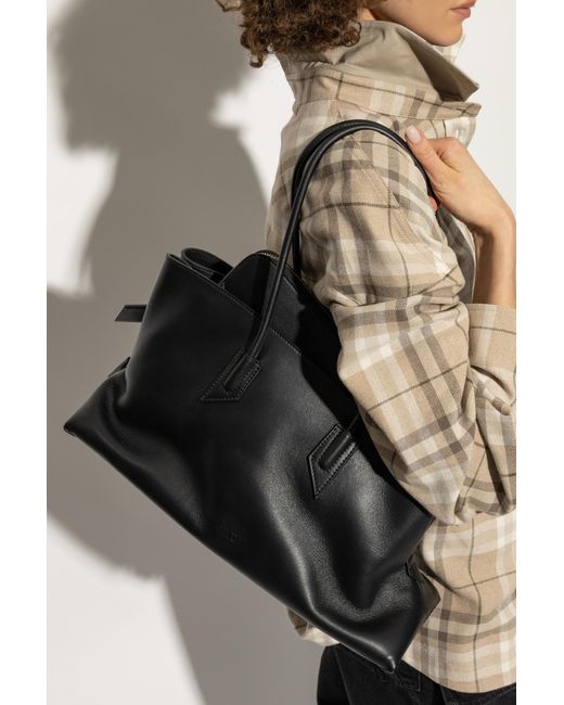 The Attico Black 'La Passeggiata' Shopper Bag