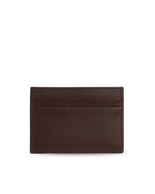 Palm Angels Brown Leather Case With Logo for men