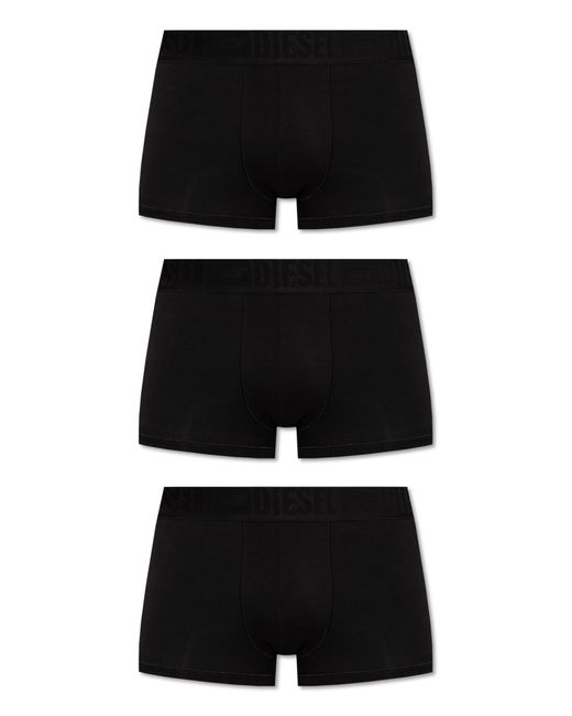 DIESEL Black Three-Pack Boxer Shorts for men