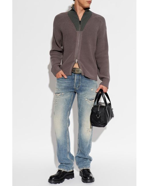 DIESEL Brown Cardigan 'K-Orio' for men