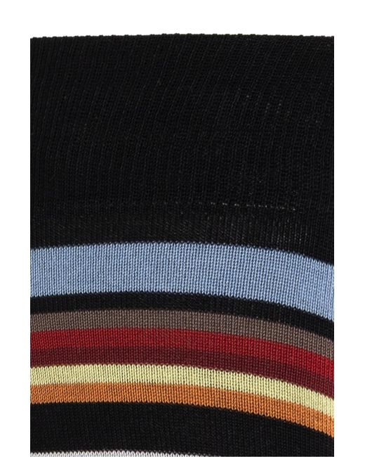 Paul Smith Black Socks With Striped Pattern for men