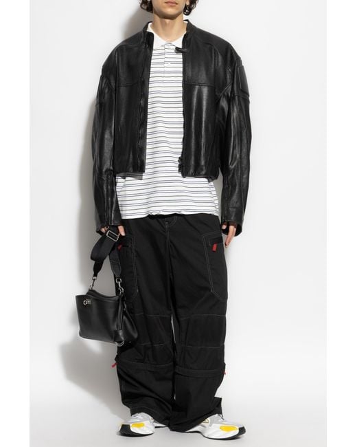 Balenciaga White Polo With Striped Pattern, for men