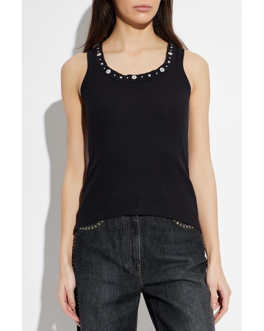 Versace Black Top With Applications