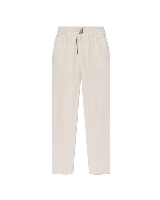 AMI White Trousers With Logo for men
