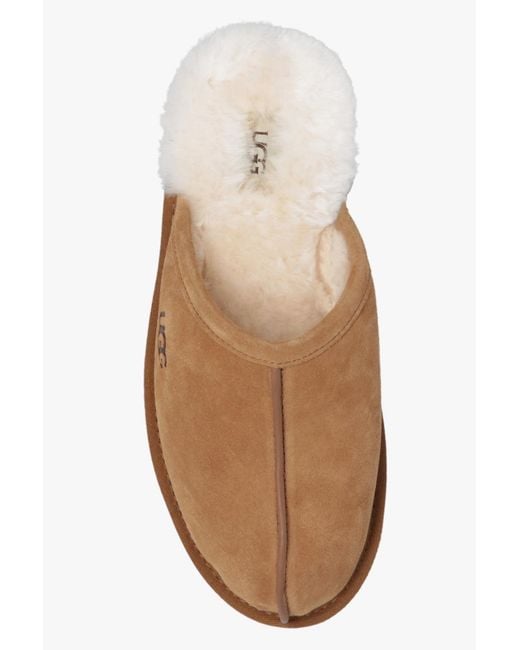 Ugg Brown 'Scuff' Suede Slippers for men