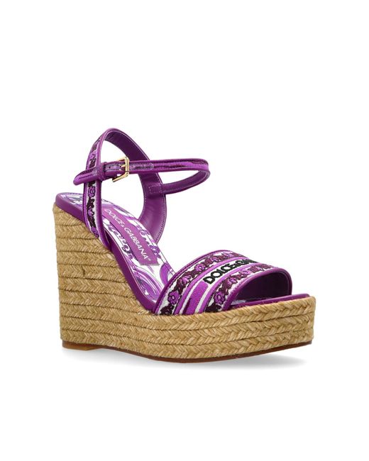 Dolce & Gabbana Pink Wedge Sandals