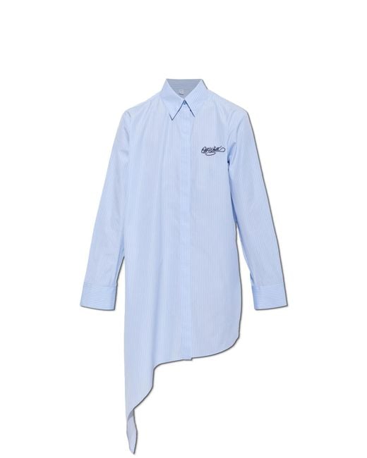 Off-White c/o Virgil Abloh Blue Shirt Dress