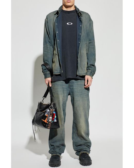 Balenciaga Blue Denim Shirt for men