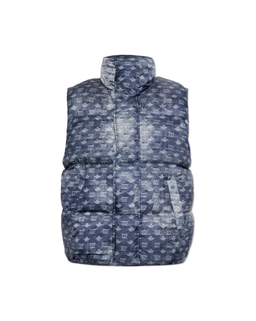 DSquared² Blue Quilted Vest for men