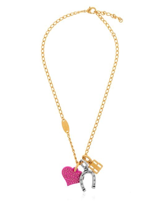 Balenciaga Metallic Necklace With Charms