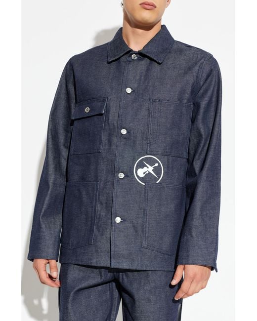 A.P.C. Blue 'Grand Jack' Jacket for men