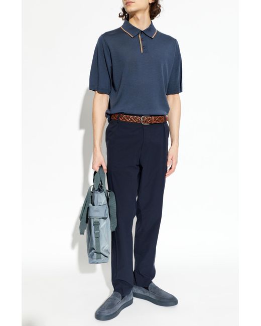 Paul Smith Blue Wool Polo for men