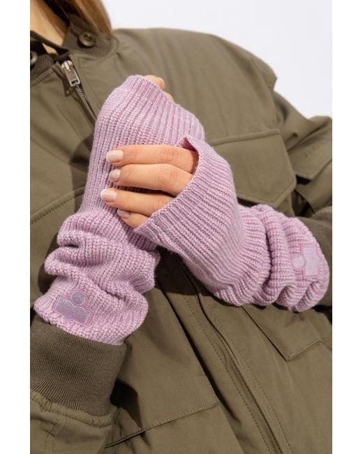 Isabel Marant Pink Fingerless Gloves 'Patti'
