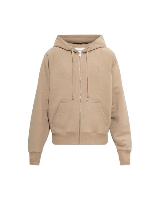 AMI Natural Sweatshirt With Logo for men