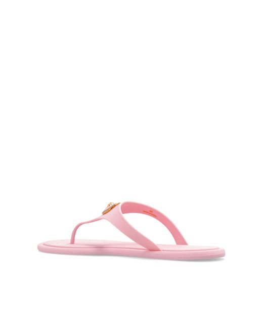 Versace Pink Flip-Flops With Logo
