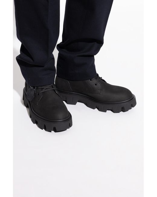 Moncler Black Ankle Boots "Peak City" for men