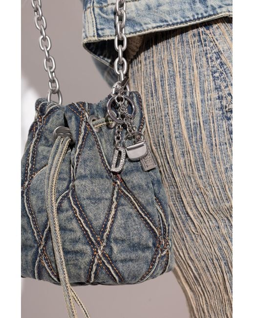 DIESEL White Keychain '1Dr'