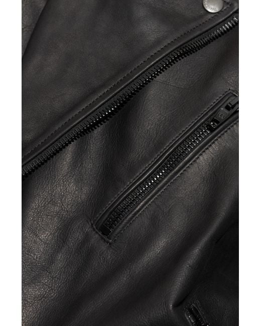 Balenciaga Black Leather Jacket With A Loose Fit, for men