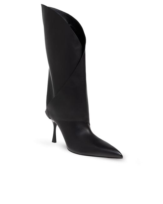 Balmain Black Twist Heeled Boots