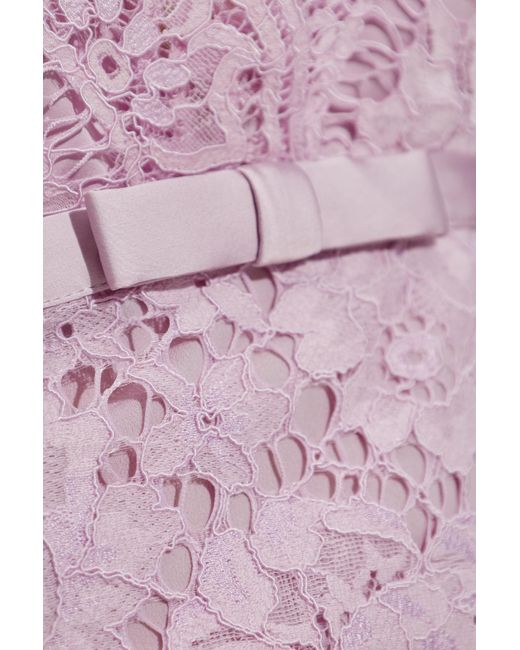 Self-Portrait Pink Lace Dress With Straps