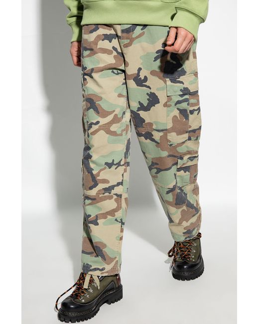 Stussy Camo Trousers in Green for Men Lyst