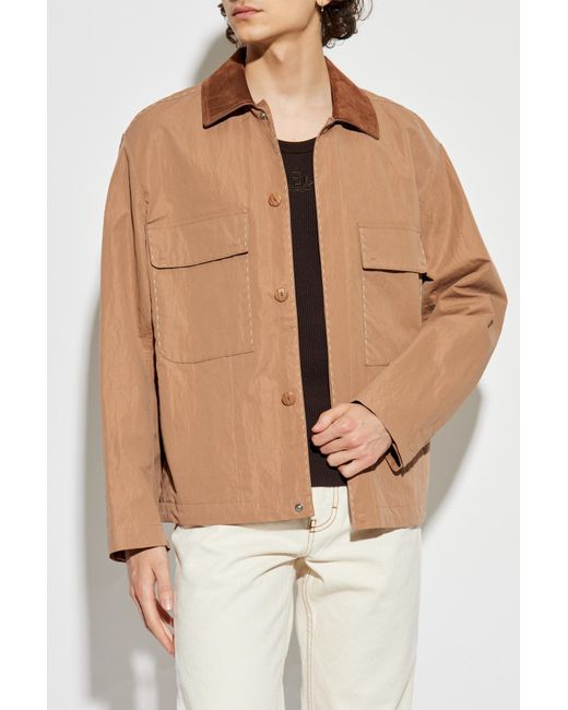 Fendi Natural Jacket With Pockets for men